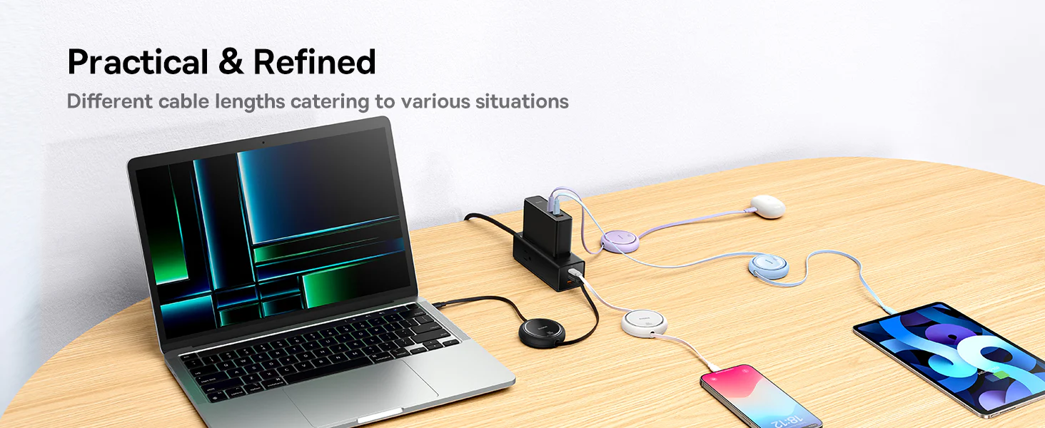 Baseus Free2Pull Mini Retractable USB-C to USB-C 100W - 2M - White