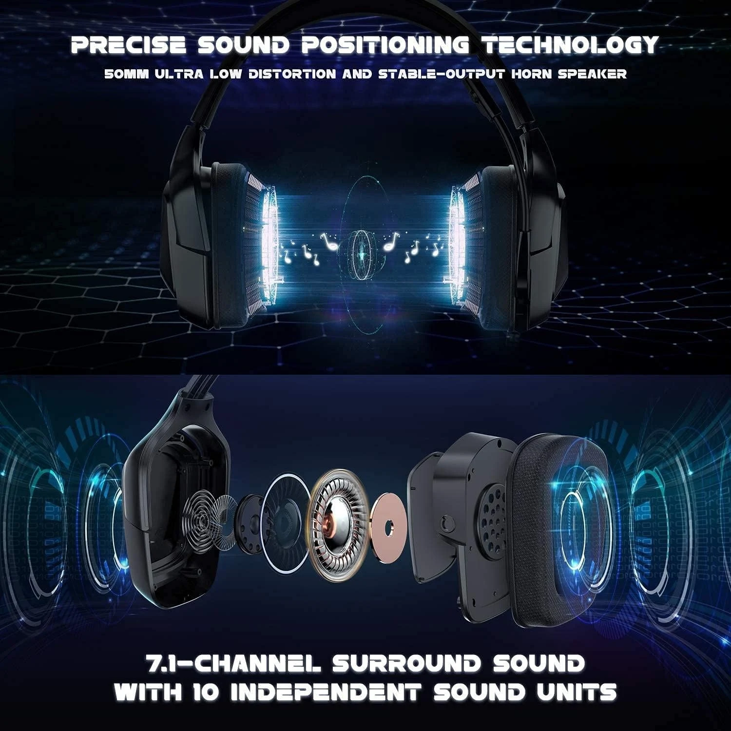 ONIKUMA K20 RGB Gaming Headset - 7.1