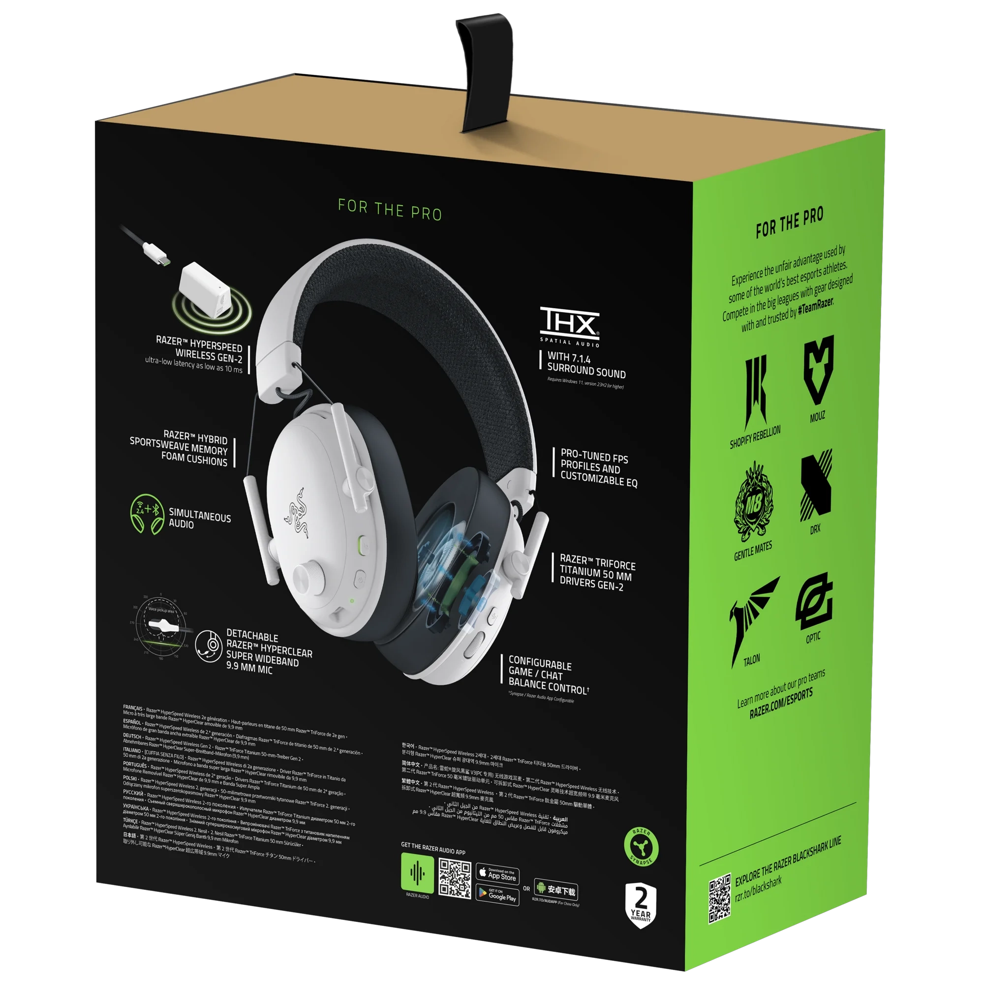 Razer BlackShark V3 Wireless Esports Gaming Headset - White