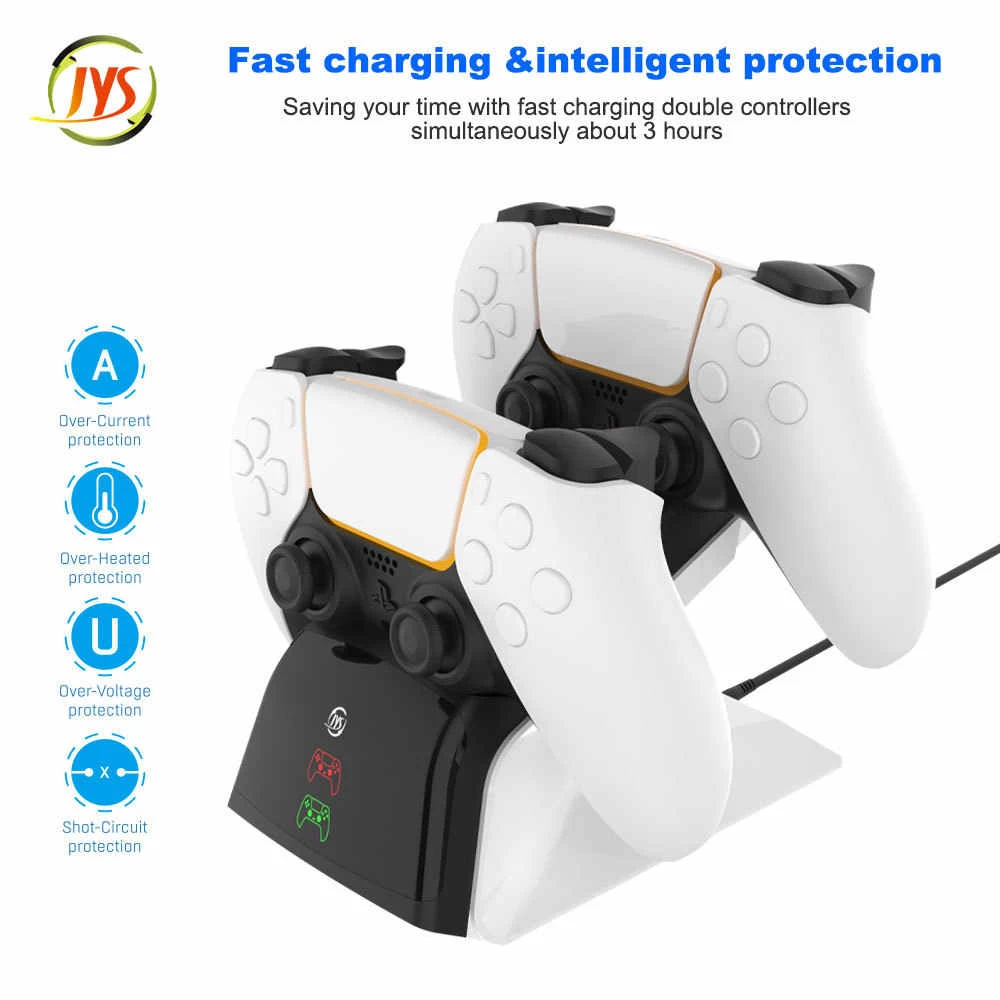 Dual charging dock for two PS5 controllers