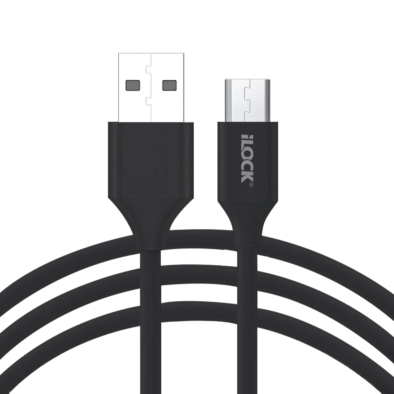 iLOCK Fast Charging & Data USB-A to Micro USB Cable - 1M - Black