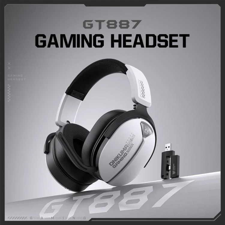 أونيكوما GT887 سماعة جيمينج لاسلكية 4 أوضاع – أبيض