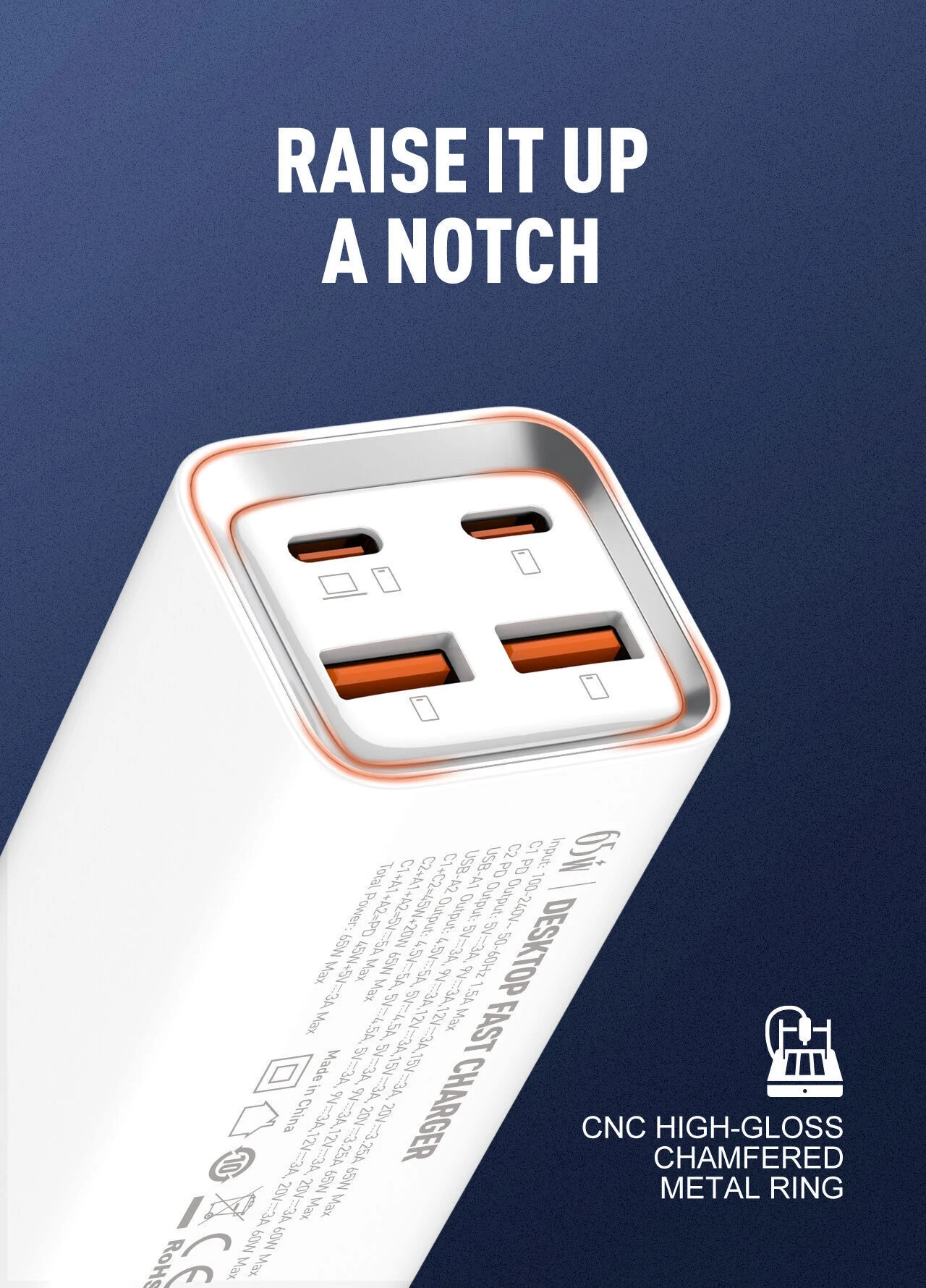 LDNIO A4610C Desktop Charging Station Multi-ports - 65W