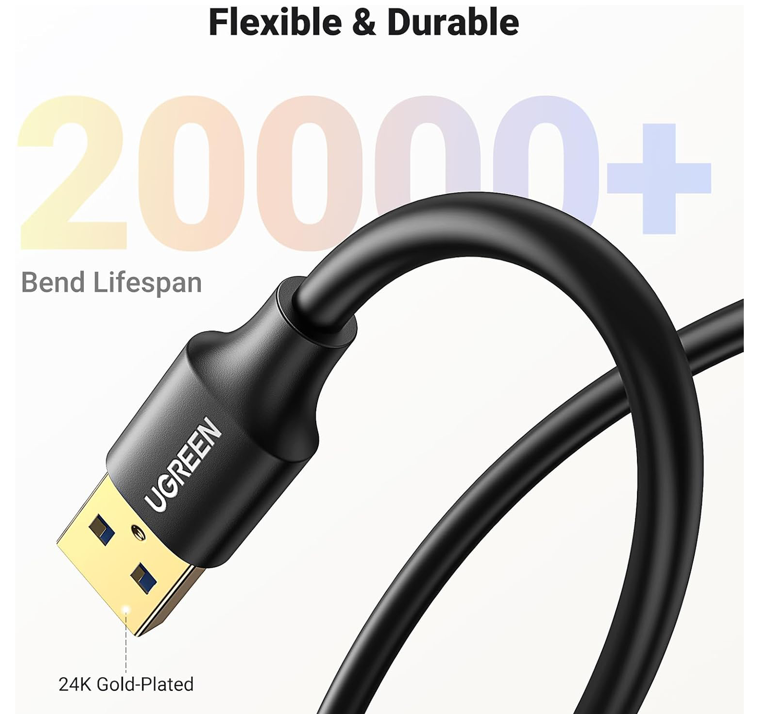 Durable USB cable construction