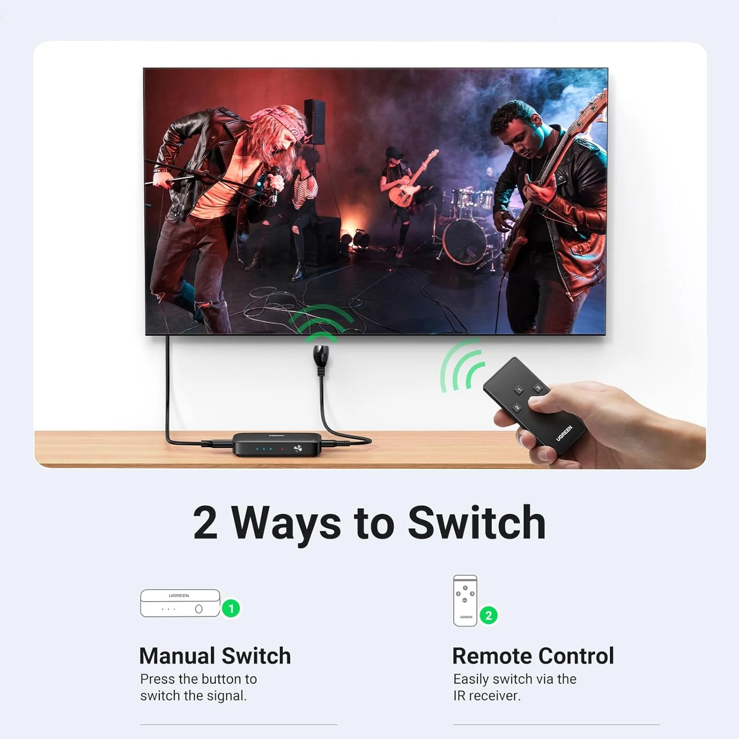 UGREEN CM332 HDMI Switcher 3 In 1 Out 4K@30HZ