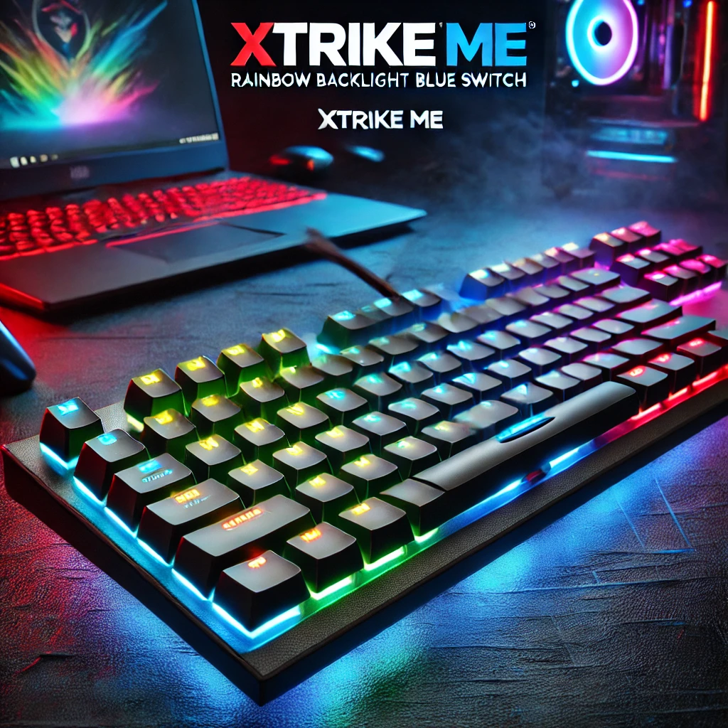 XTRIKE ME GK-918 Rainbow Backlight Blue Switch Mechanical Gaming Keyboard
