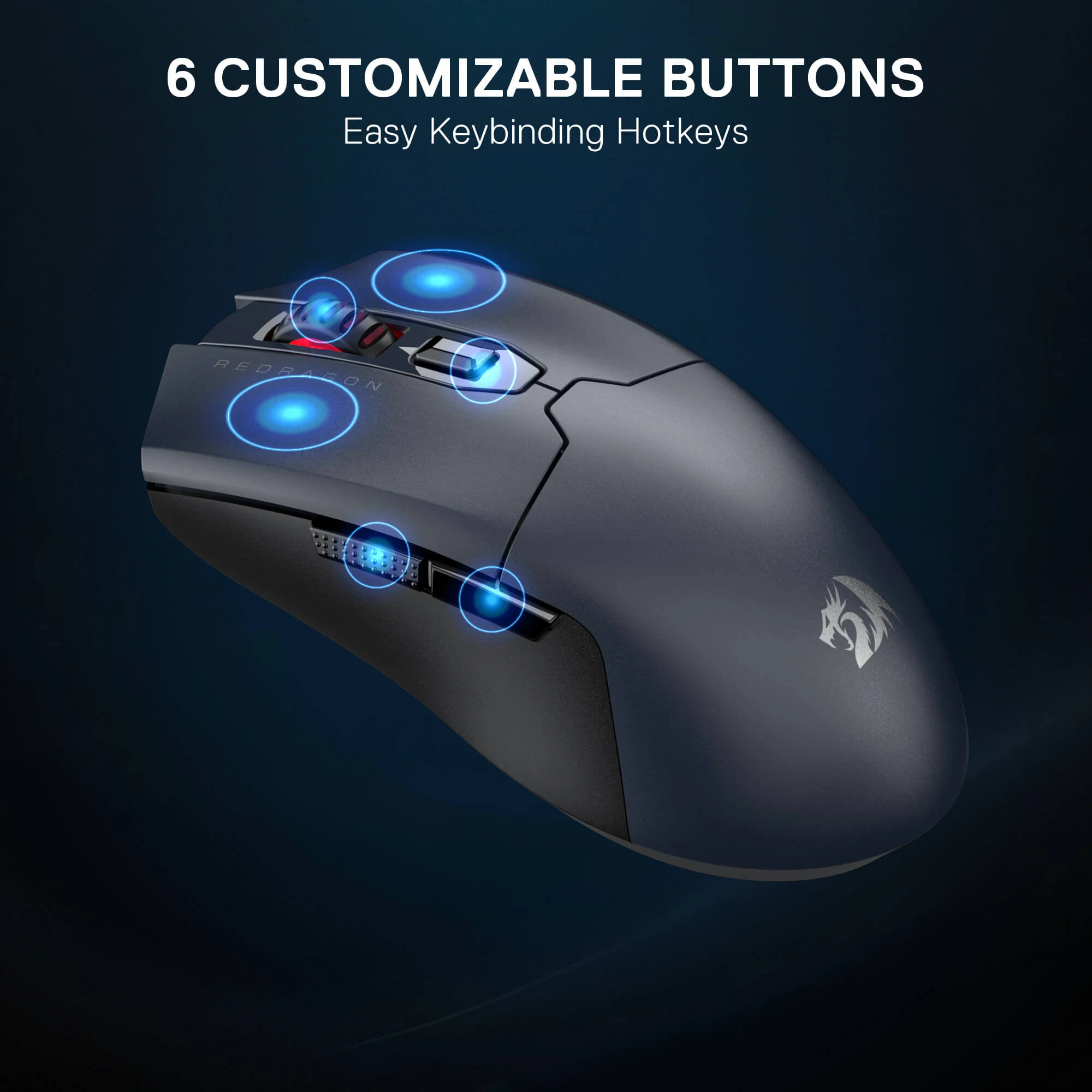 Redragon FYZU M995 LIT Tri Mode Gaming Mouse - Black