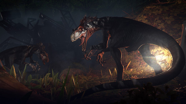 A screenshot of two mega dinosaurs   