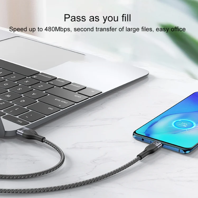 Yesido CA121M Micro to USB-A Braided Cable 2A - 1M - Black