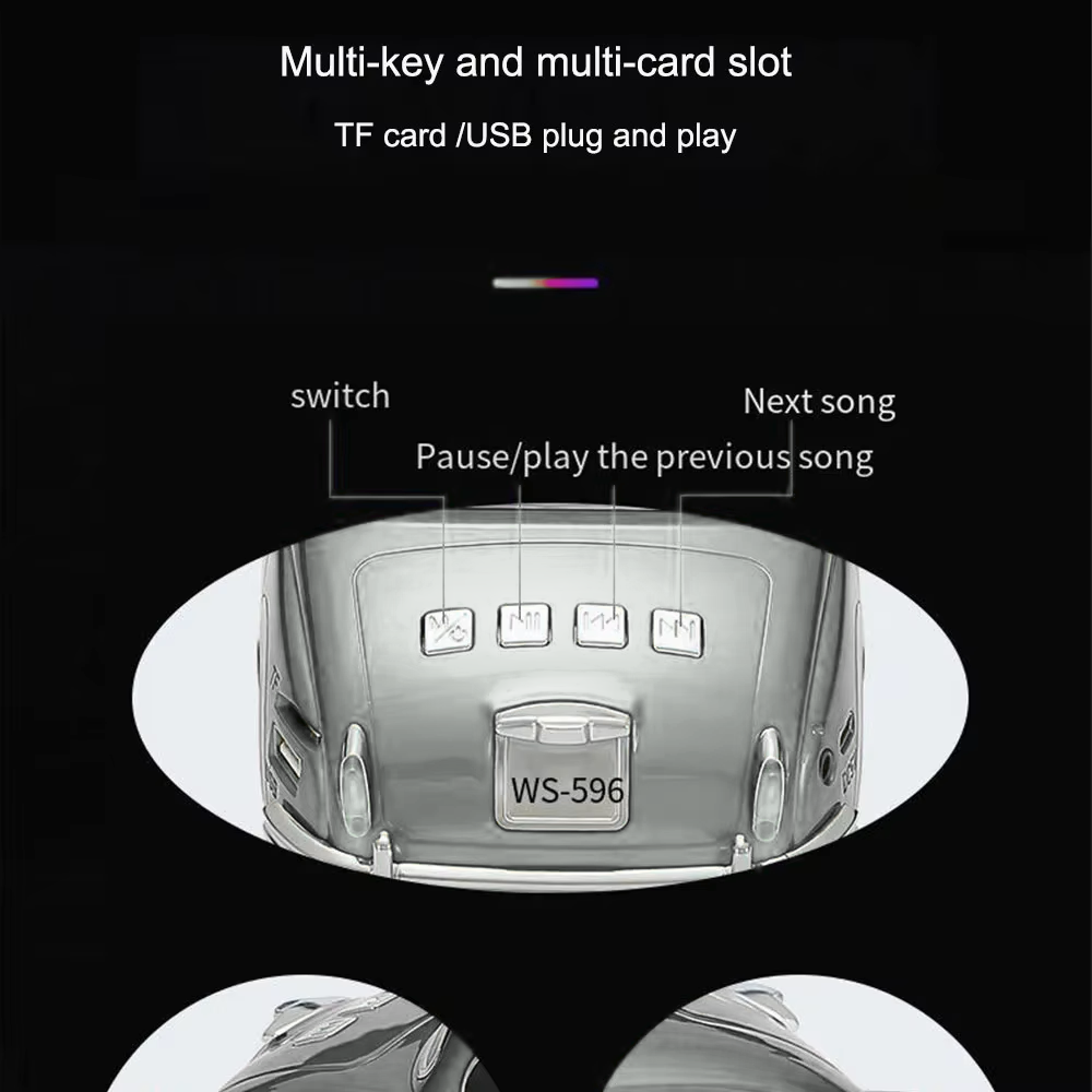 EVO 596 Jaguar Classic Car Design Bluetooth Speaker - silver
