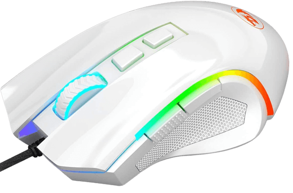 Redragon M607 Griffin RGB Backlit Gaming PC Mouse - White