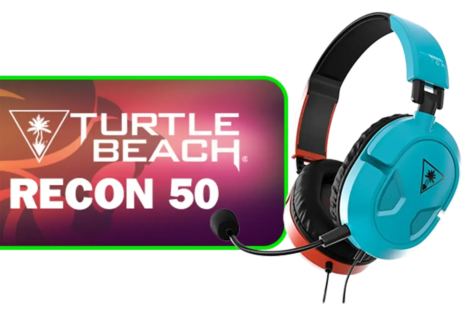 Turtle Beach Recon 50 Wired Gaming Headset - Blue & Red