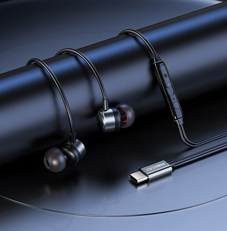 ريسّي Recci REP-L38 سماعة أذن سلكية تايب-سي – 1.2 متر