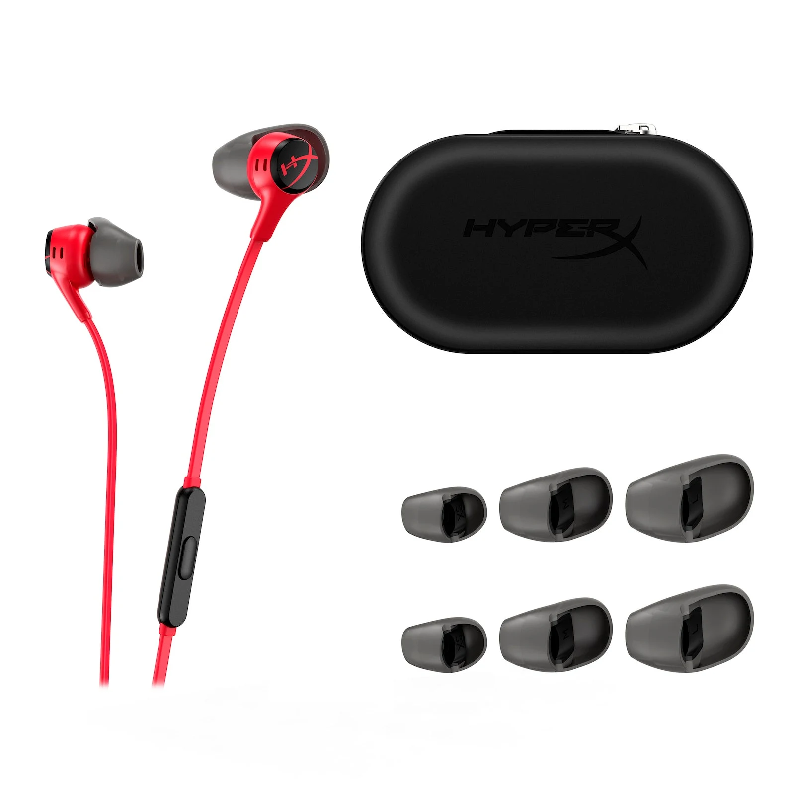 HyperX Cloud Earbuds II -Wired Gaming Earbuds - Red