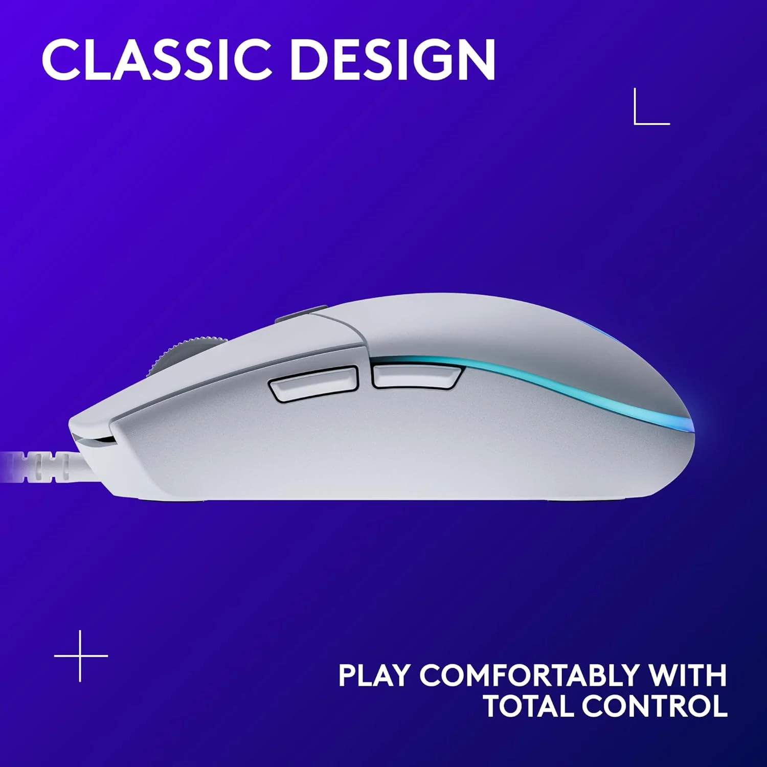Logitech G203 Wired Gaming Mouse - white