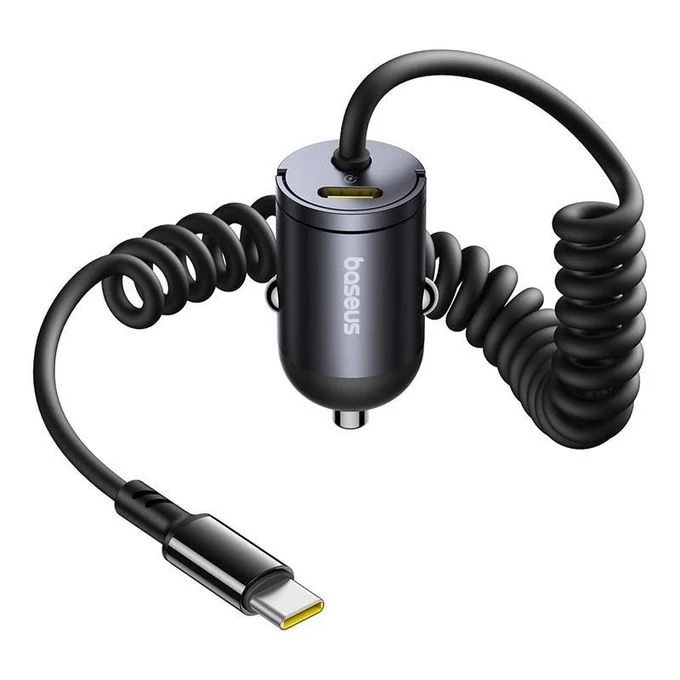 Baseus Tiny Star Mini 30W Car Charger USB-C + USB-C Cable - Black
