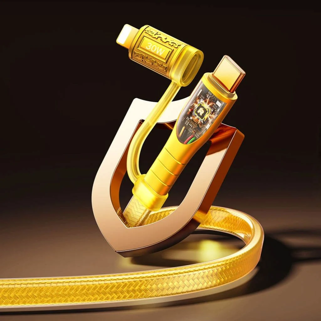 Remax RC-C165 60W Fast Charging Cable USB-C & Lighting 1.2M - Gold