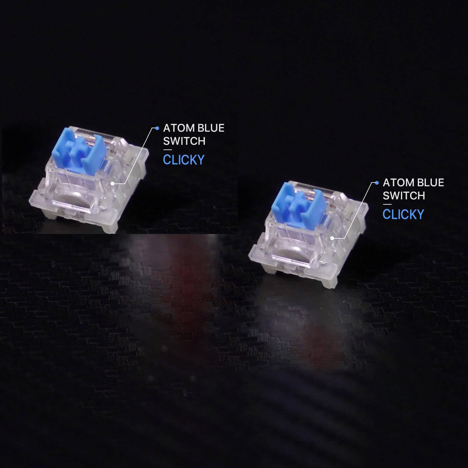 كيبورد ألعاب ميكانيكال سلكي فانتك ATOM63-MK874v2 باللون السماوي - سويتش أزرق