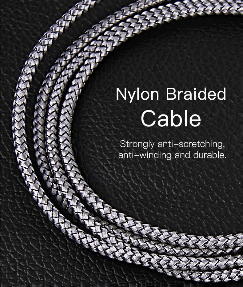 Yesido CA11 Detachable 3 In 1 Magnetic Braided Data Cable 1M - Silver