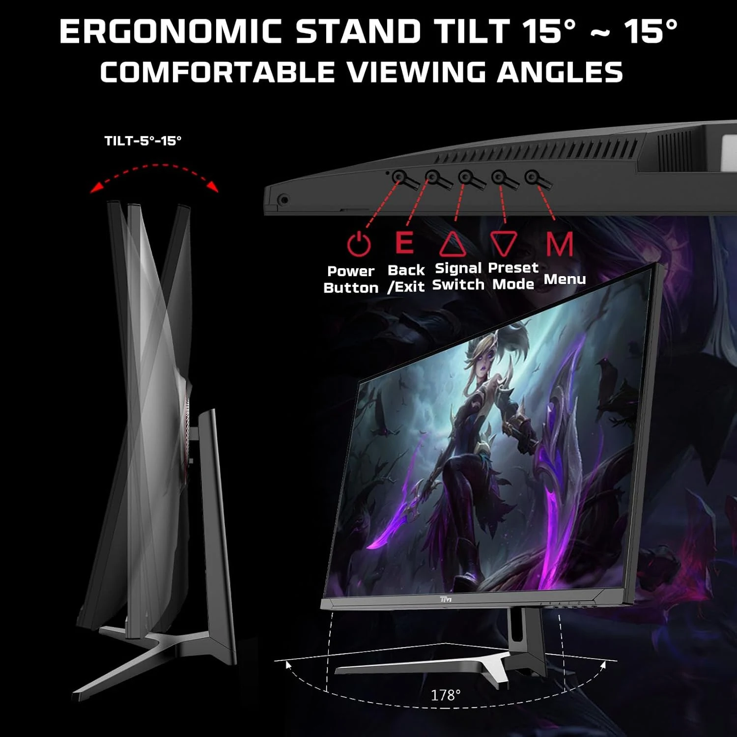 توِستِد مايندز شاشة ألعاب 32 فل إتش دي 180 هرتز VA - شاشة جيمينج