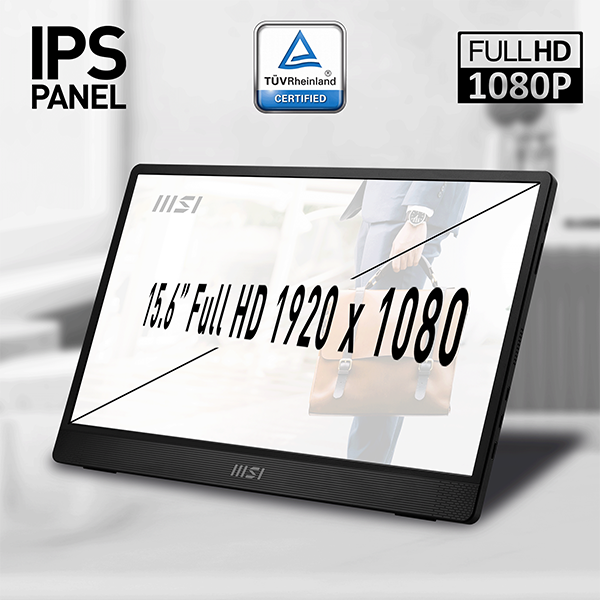 MSI PRO MP161 E2 – 15.6" FHD 60Hz IPS Portable Monitor
