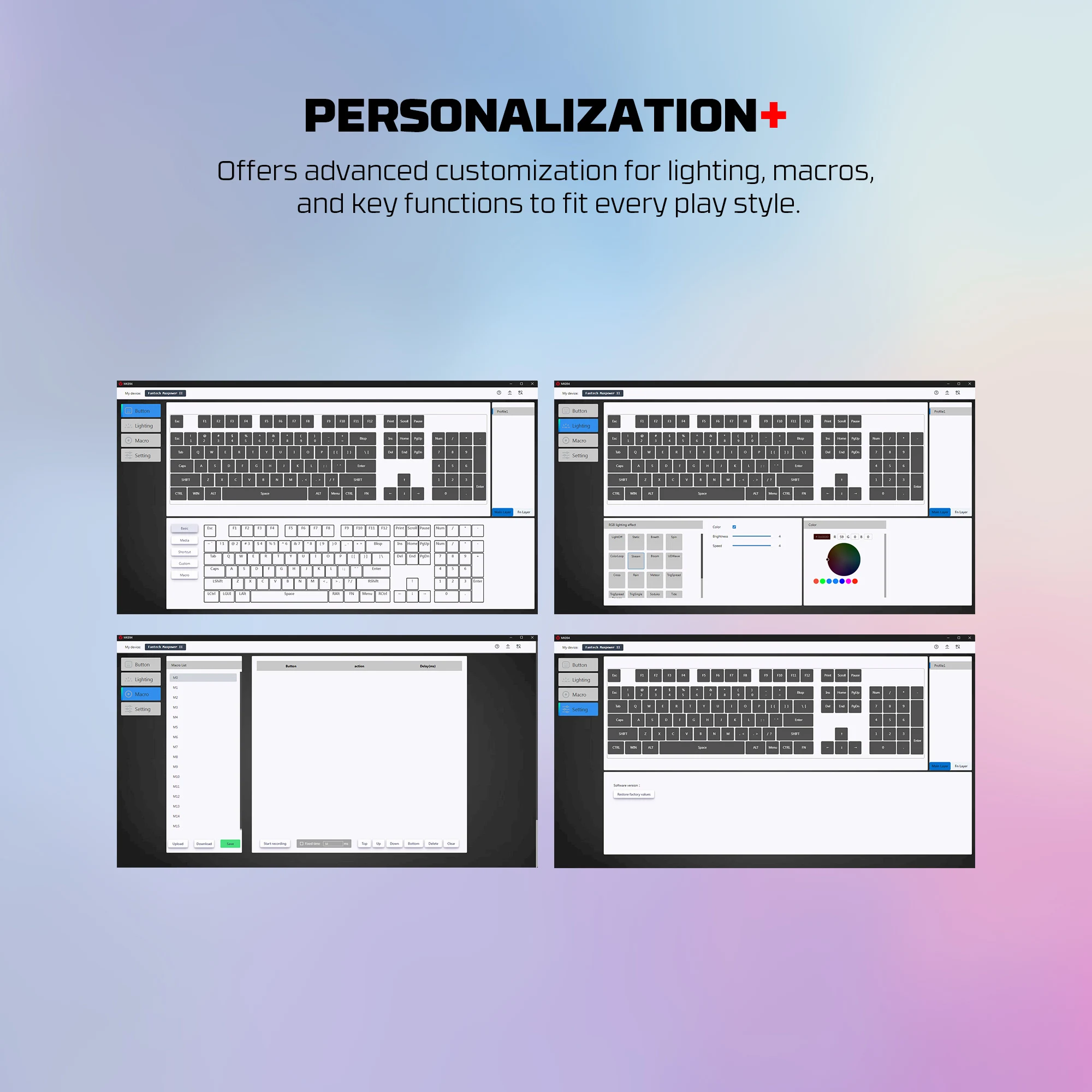 Fantech MAXPOWER II MK894 Software Personalization