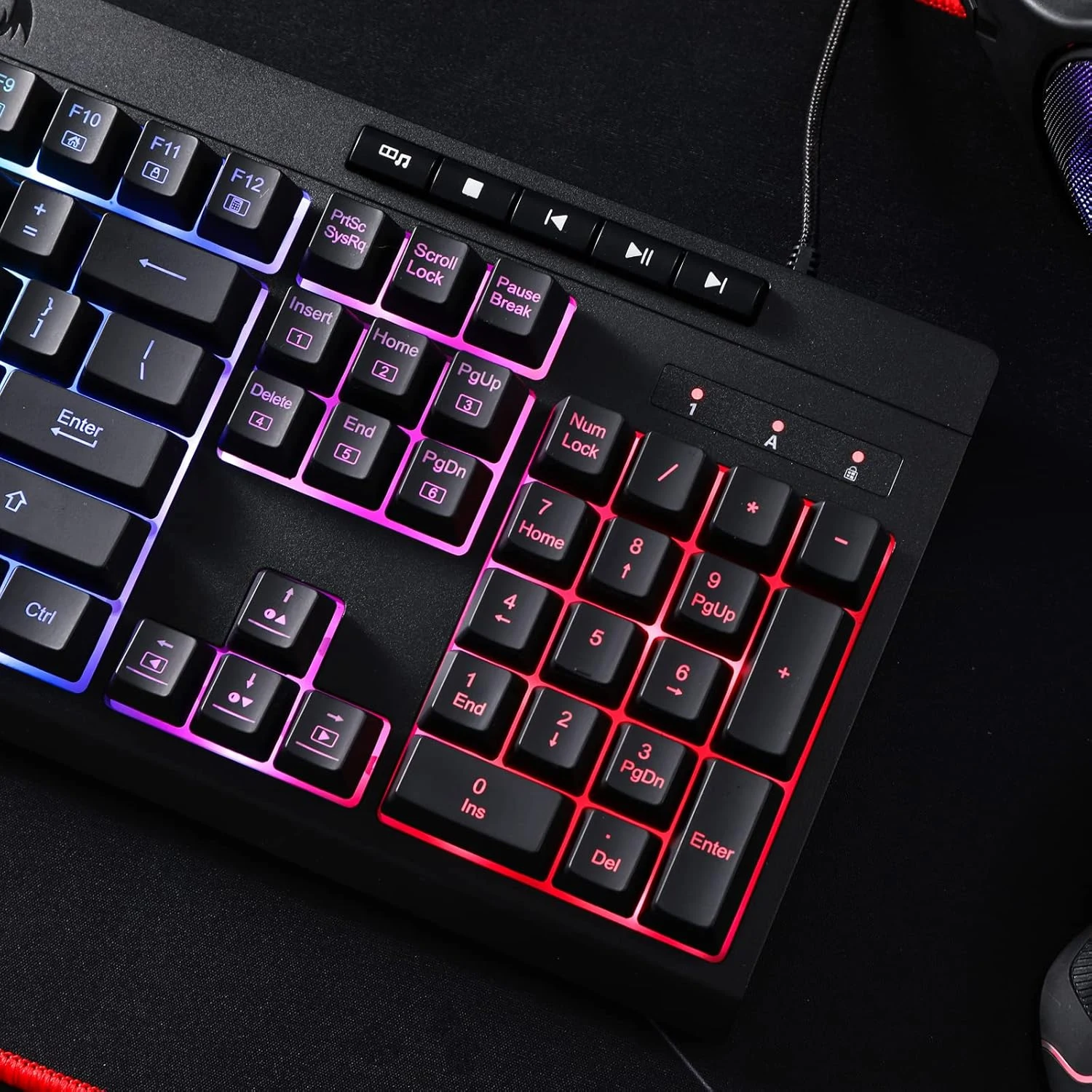 Redragon K512 SHIVA RGB Membrane Gaming Keyboard with Multimedia Keys