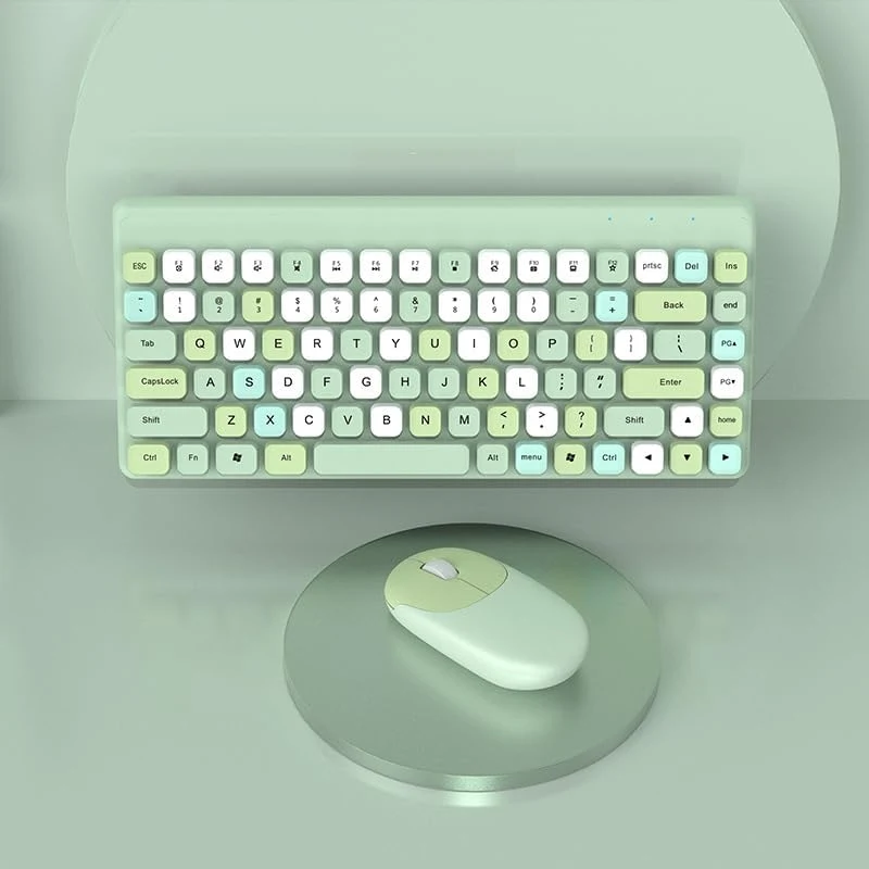 Keyboard And Mouse Combo FOREV FV-W10 Colorful 2.4ghz Wireless Keyboard And Mouse Combo - Green