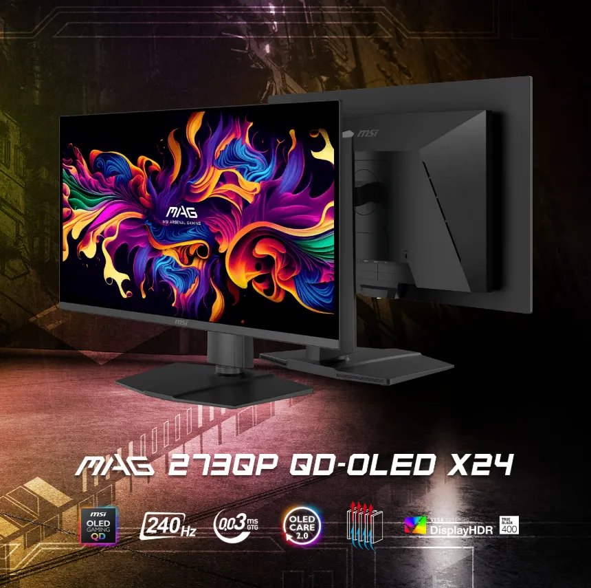 MSI MAG 273QP QD-OLED X24 – 27 Inch WQHD 240Hz - Gaming Monitor
