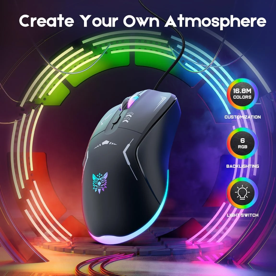 Onikuma CW917 RGB Wired Gaming Mouse