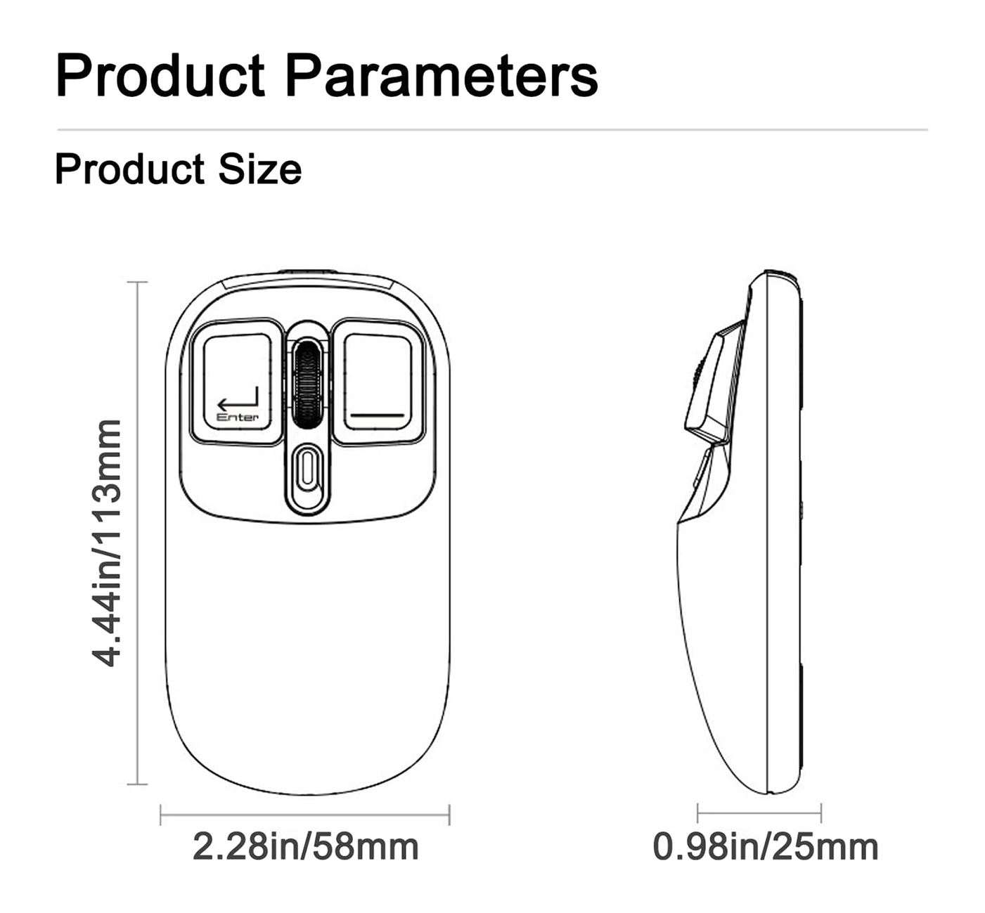 Transparent Wireless Dual-Mode RGB Bluetooth Mouse - Yellow