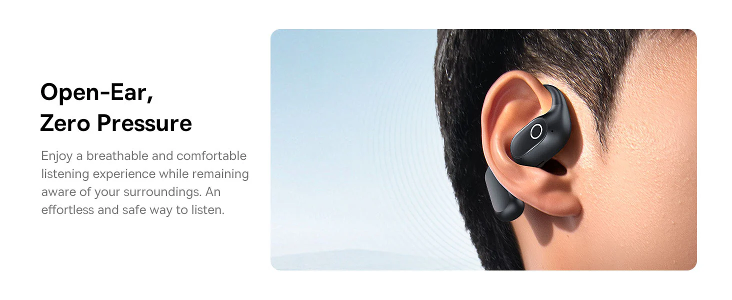 Baseus Eli 2i Fit Open-Ear TWS True Wireless Earbuds - Black