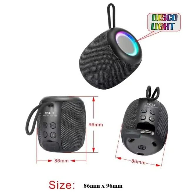 X-SCOOT XS-607 Portable Outdoor Speaker Bass+RGB - Black/Orange