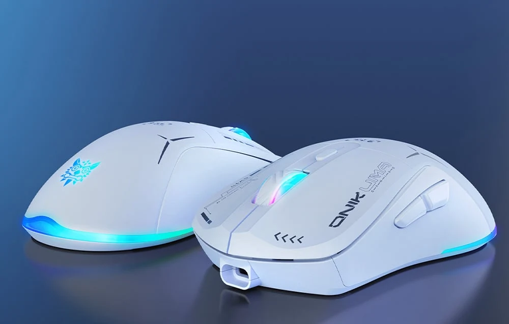 Onikuma CW917 Dual Mode RGB Gaming Mouse – White