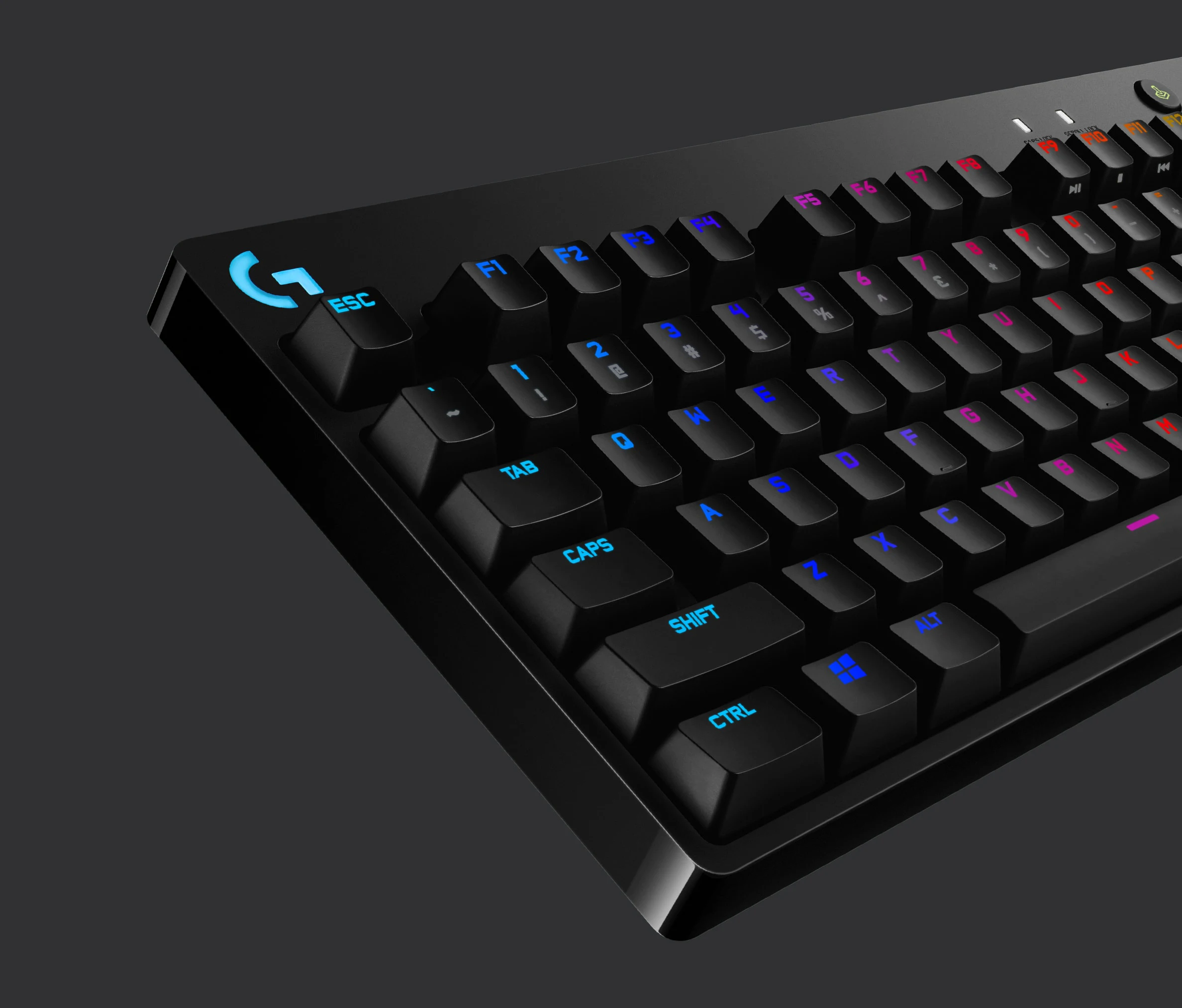 Logitech G PRO RGB Gaming Wired Keyboard with Mechanical Blue Clicky Switches - Black