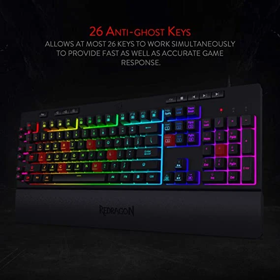 Redragon K512 SHIVA Gaming Keyboard with Red Switches 