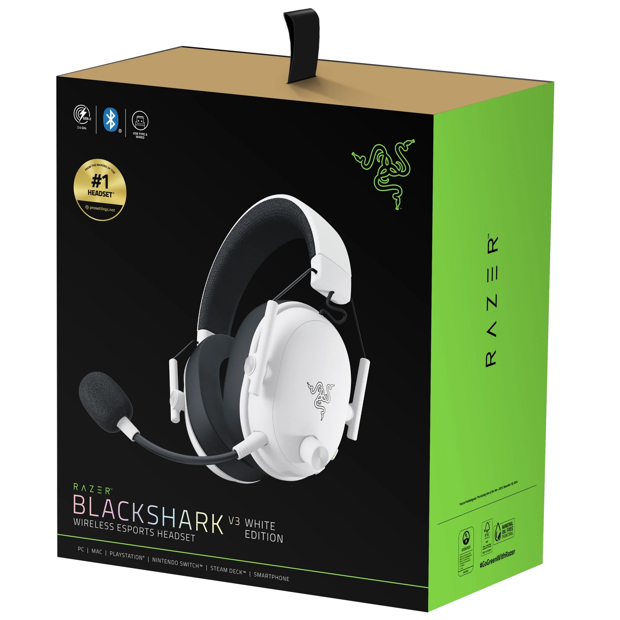 Razer BlackShark V3 Wireless Esports Gaming Headset - White