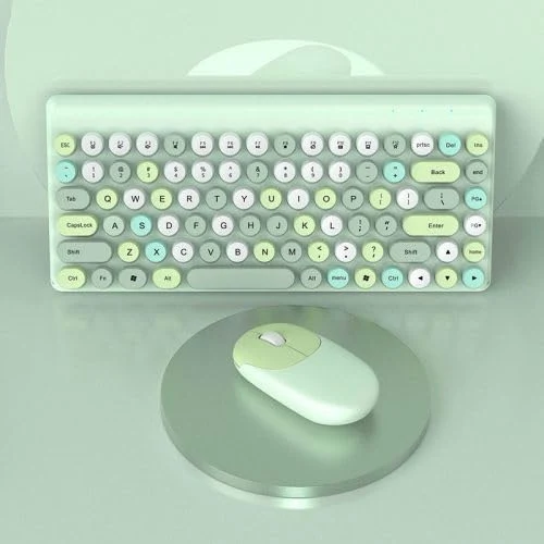 Keyboard And Mouse Combo FOREV FV-W10 Colorful 2.4ghz Wireless Keyboard And Mouse Combo - Green