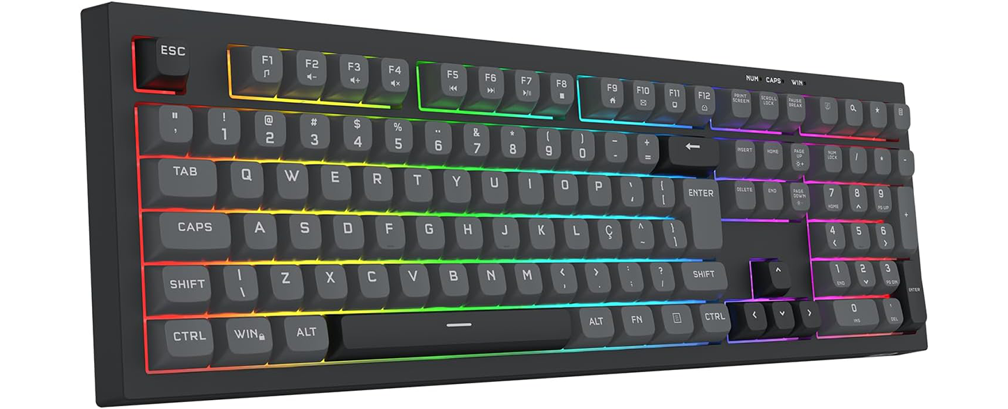 Redragon K518 CRUX RGB Membrane Wired Gaming Keyboard - Black