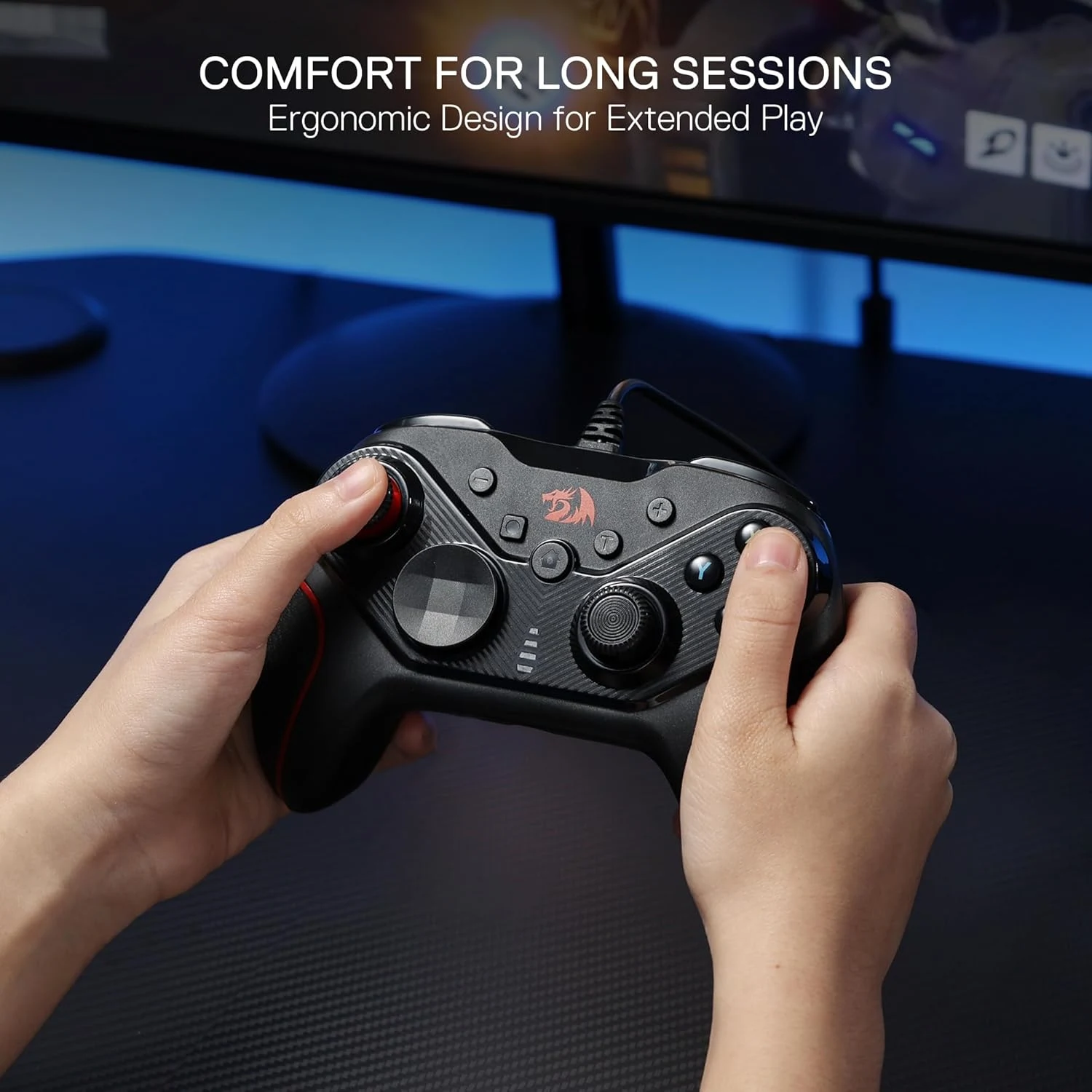 Redragon RIFT G710 ergonomic controller layout