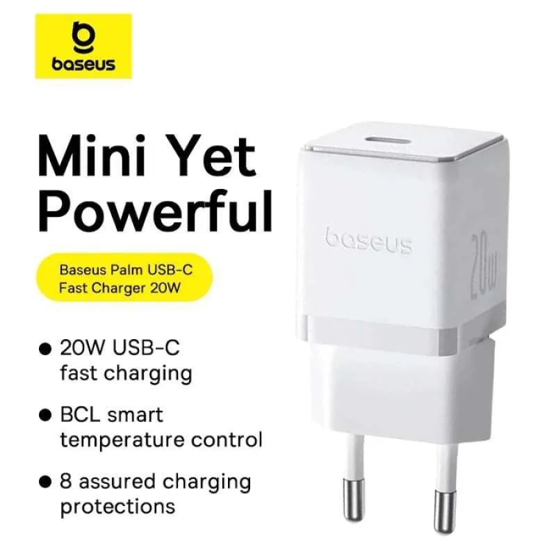Baseus Palm Fast Charger 1C 20W EU - Moon White