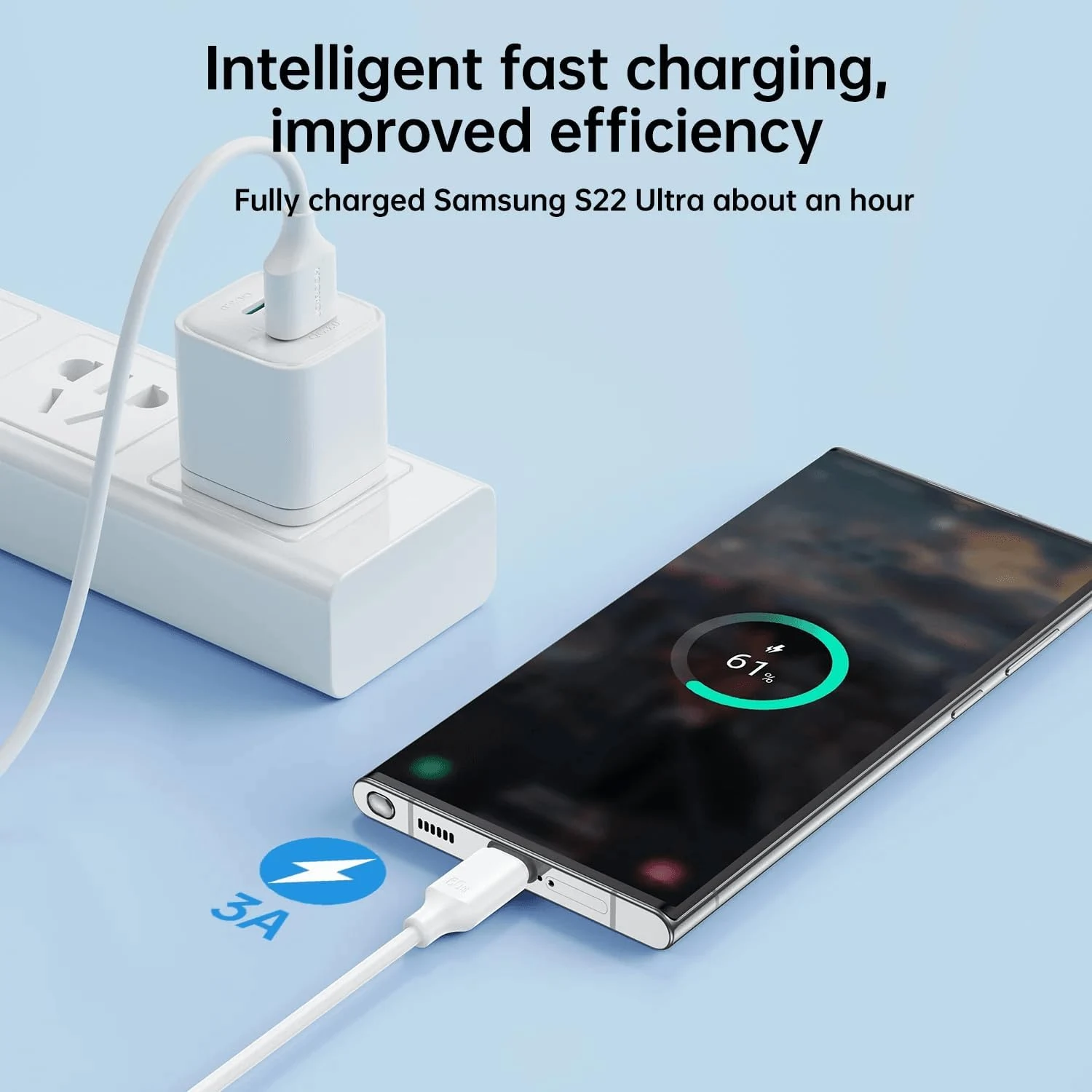Joyroom S-A9 USB-A to USB-C Cable 3A 1M - White