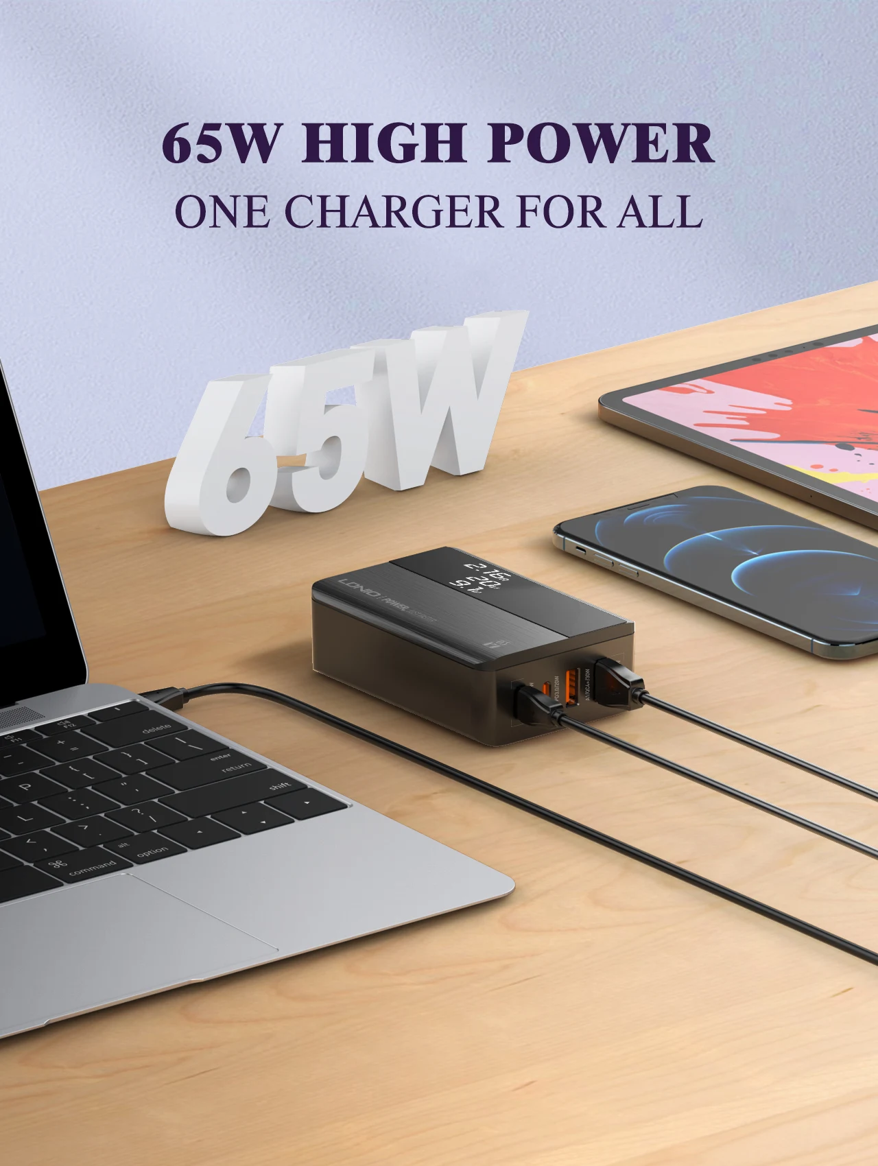 تفاصيل المنافذ لشاحن LDNIO A4808Q