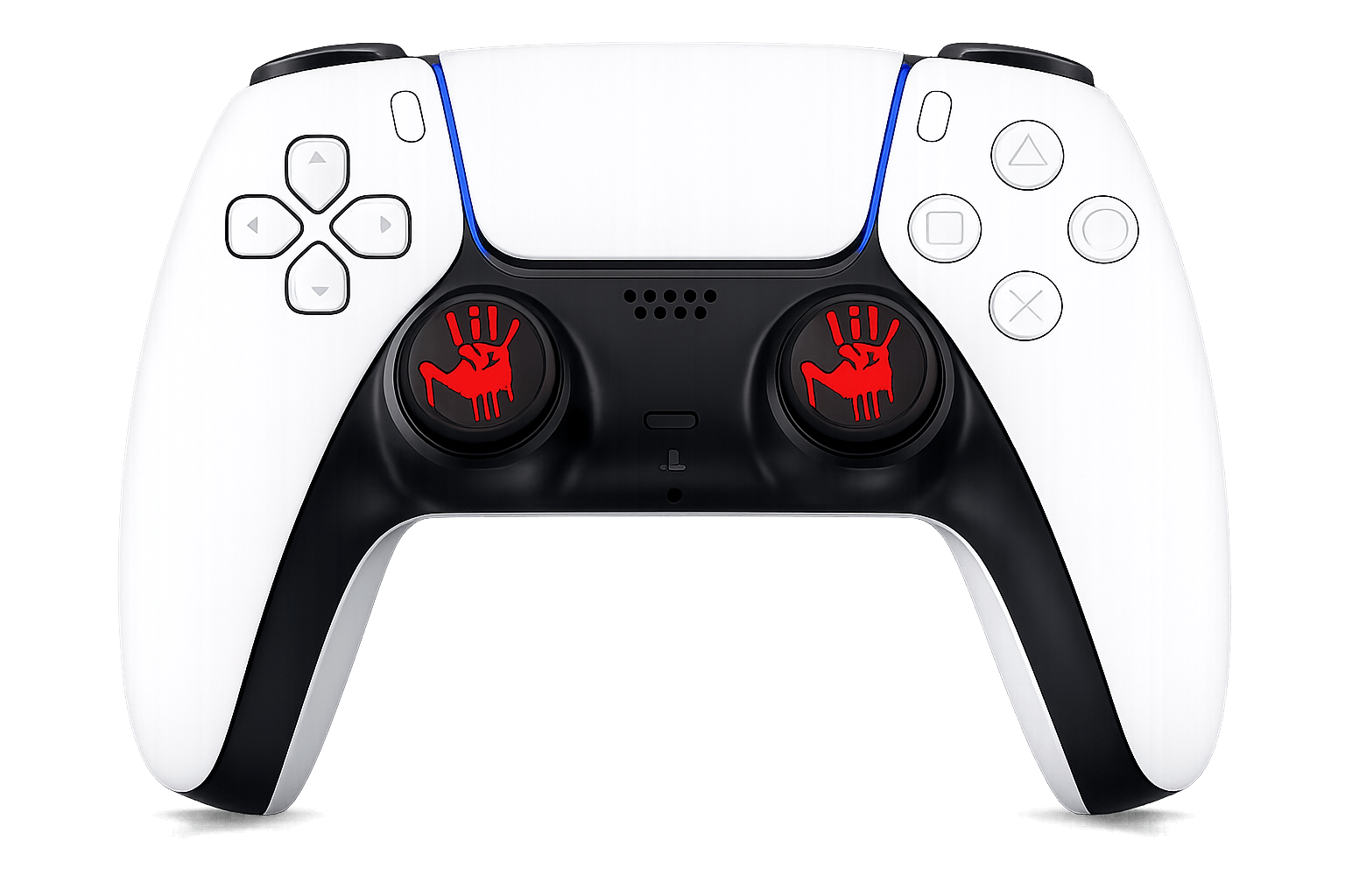 Black Bloody Hand thumb grips for PS4 and PS5 controllers