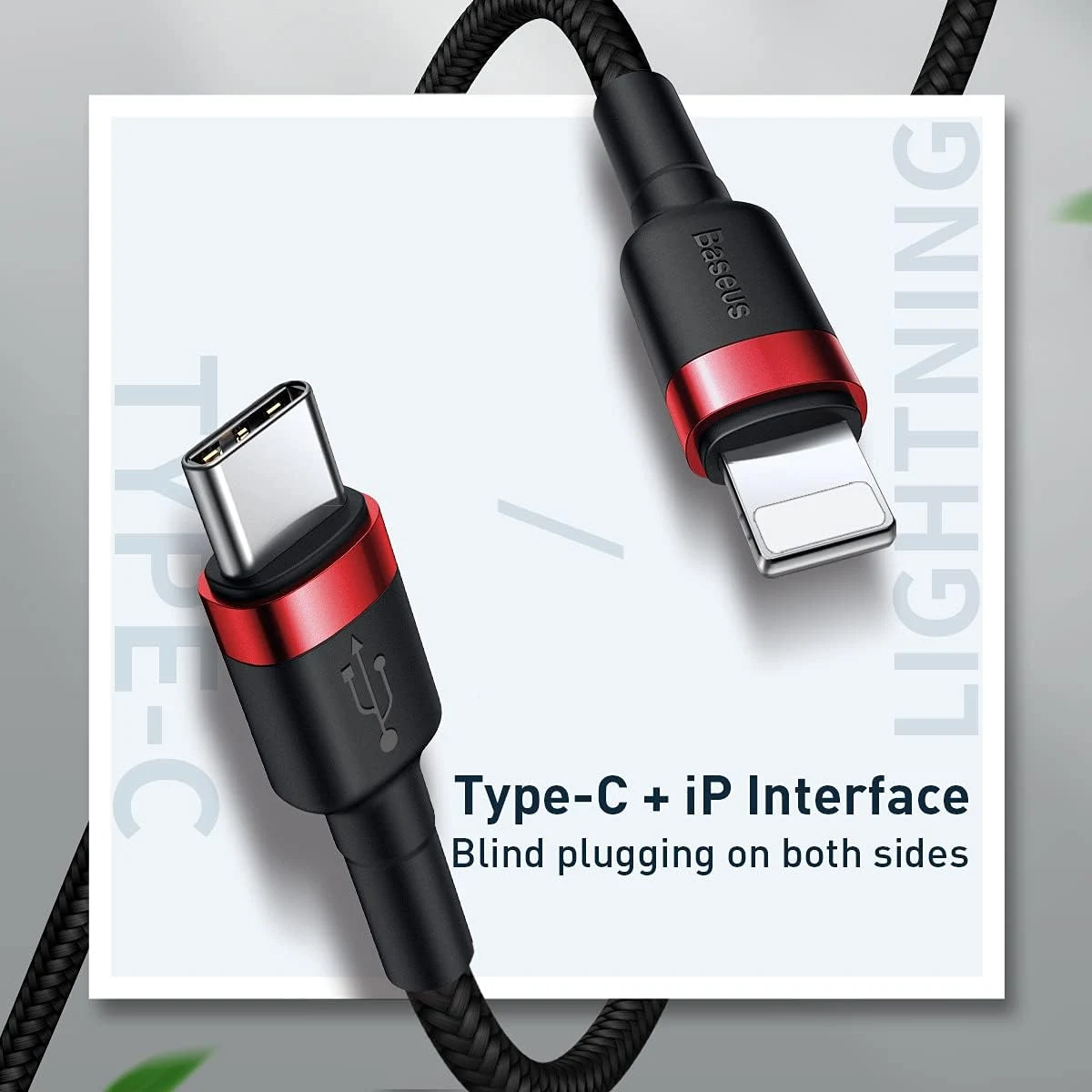 Baseus Dura USB-C to Lightning Cable 20W - 1M - Red/Black