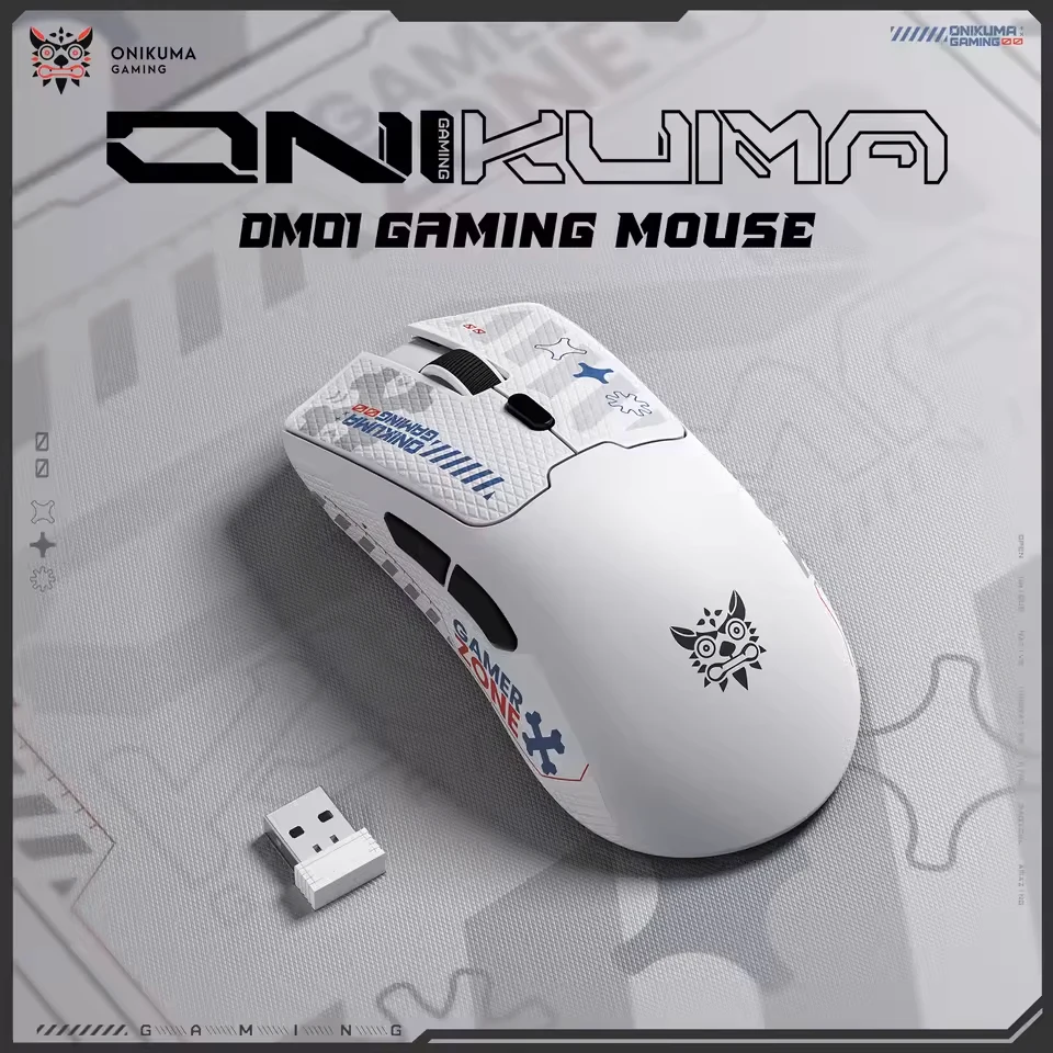 ONIKUMA DM01 Tri-Mode Gaming Mouse - White