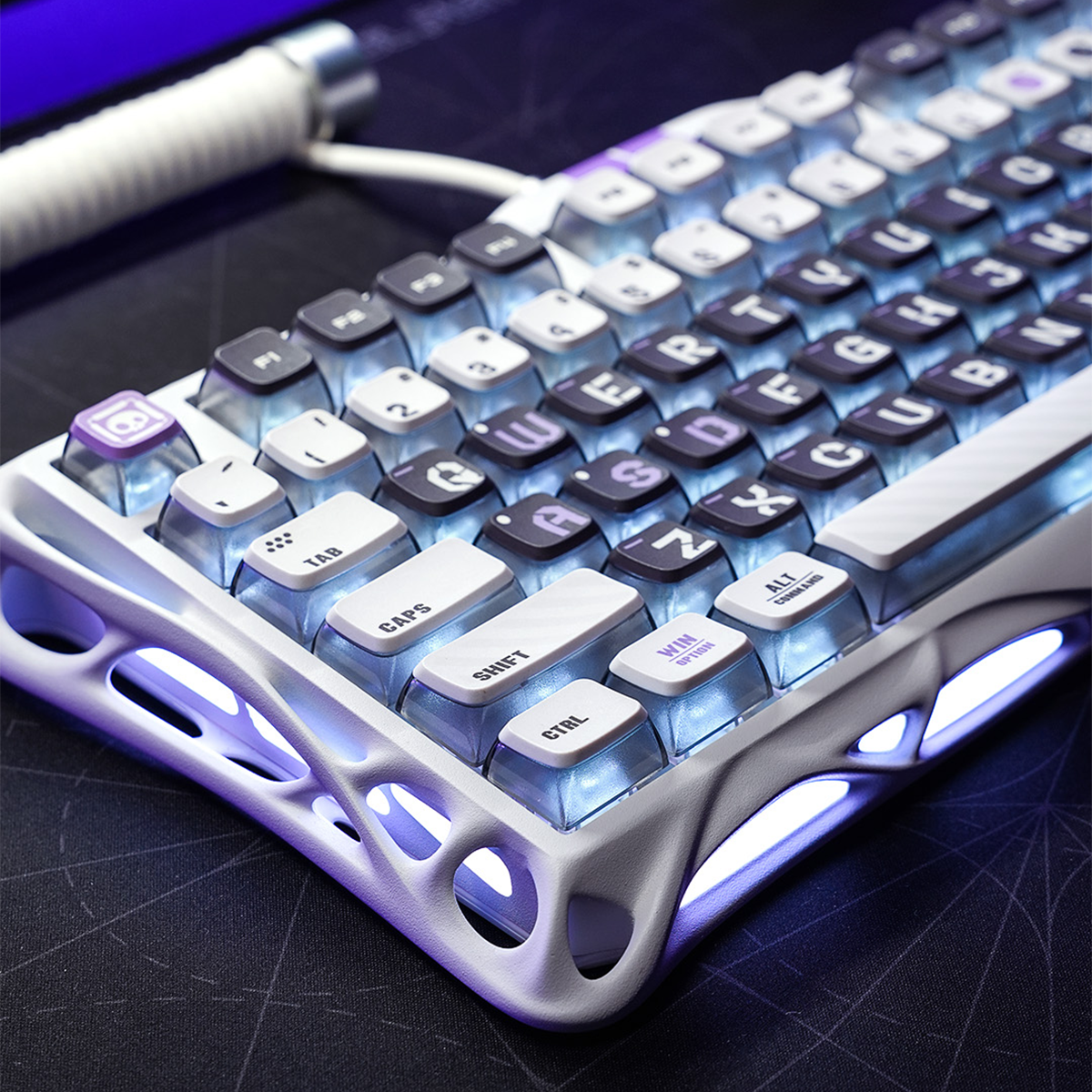جرافاستار كيبورد ميركوري V75 HE 75% سويتش هول ايفيكت - Mecha Gray