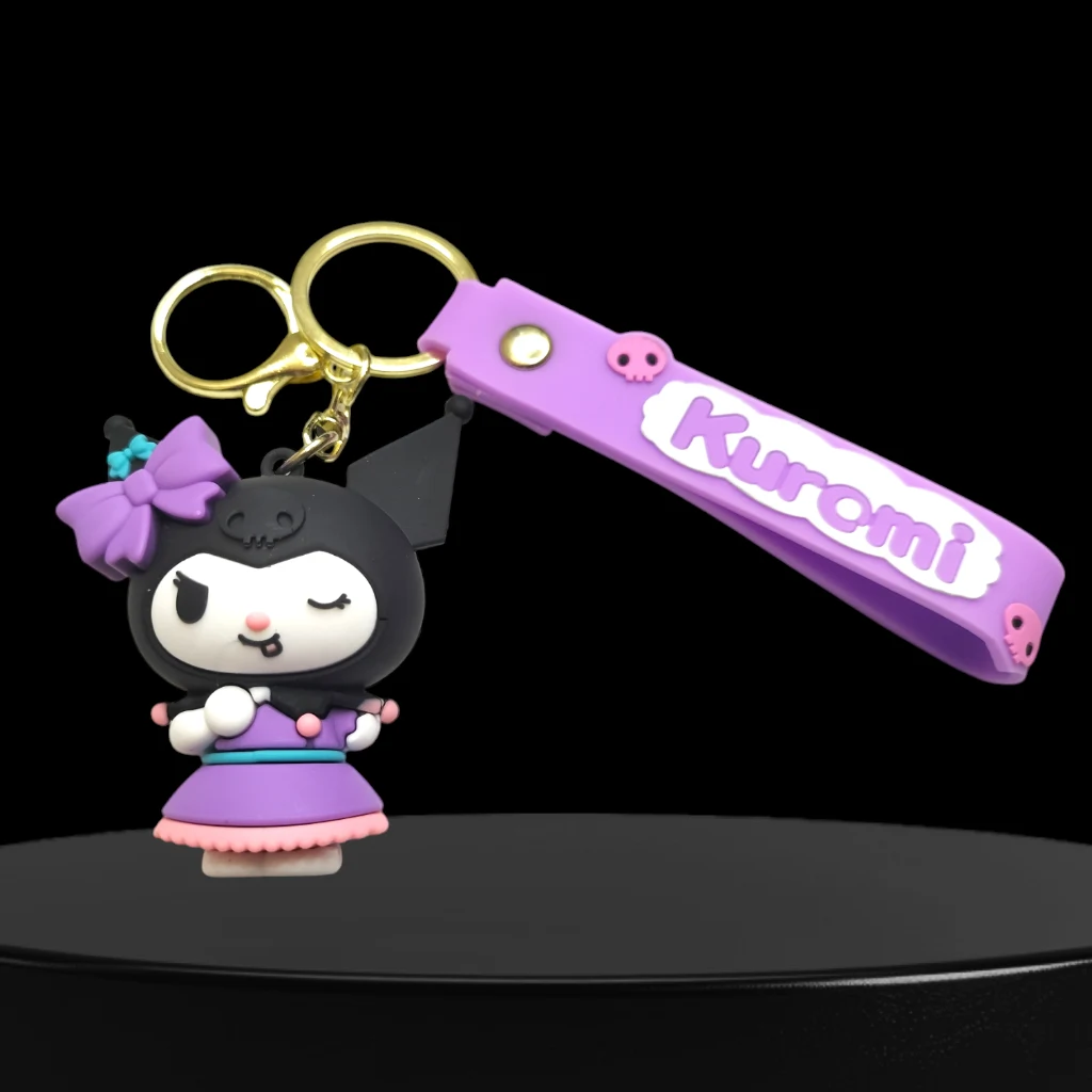 Kuromi Winking Bag Charm Keychain Medal