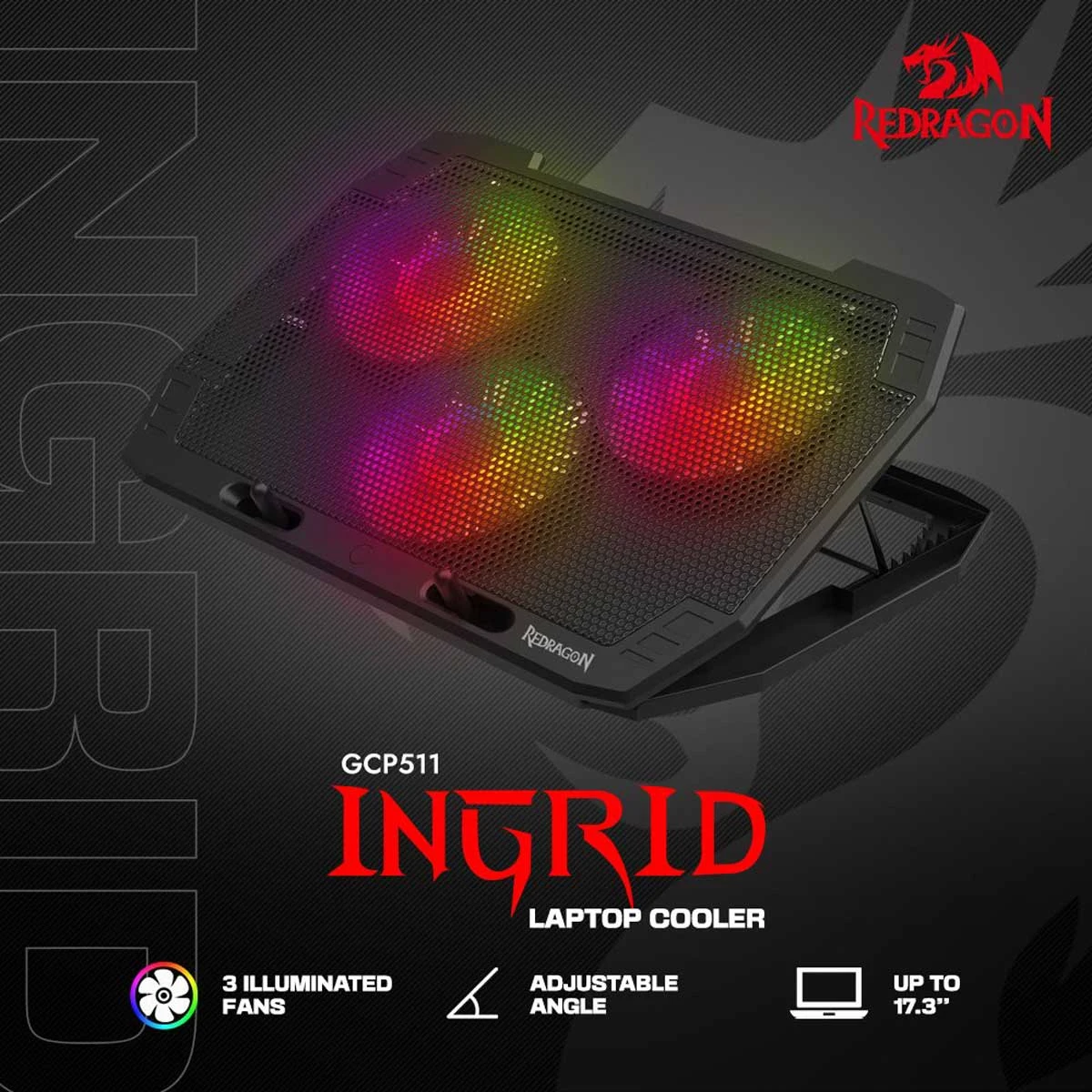 Redragon INGRID GCP511 RGB Gaming Laptop Cooler
