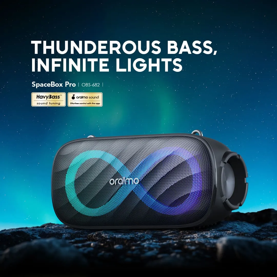 Oraimo SpaceBox Pro OBS-682 Black Portable Bluetooth Speaker